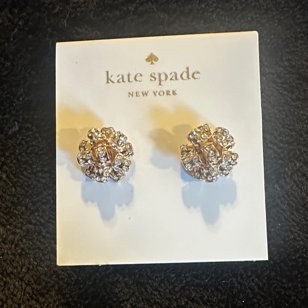 Kate Spade Gold and Cluster Bling Stud Earrings